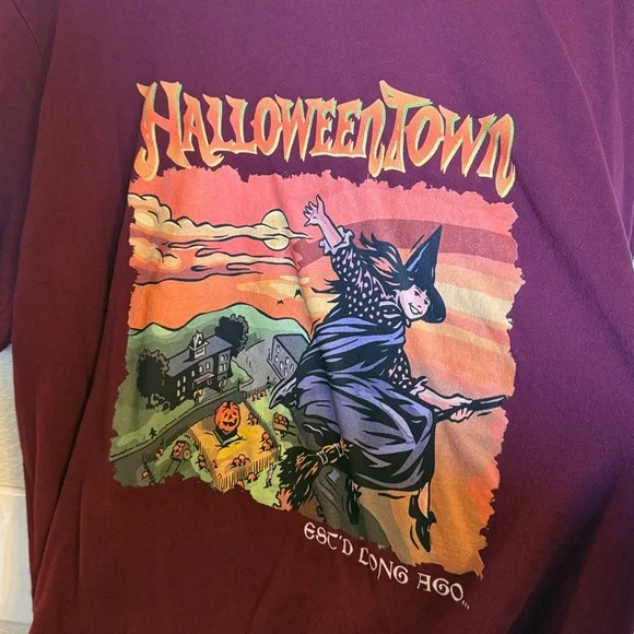 HANDMADE DISNEY Halloweentown T-Shirt  with Marnie Book Illustration - Picture 3 of 5